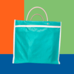 Bolsa Mediana con asa de Popote fabricada en Poliéster o Canasta