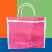 Bolsa chica con Asa de Popote fabricada en Poliéster o Canasta