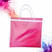 Bolsa Mediana con asa de Popote fabricada en Poliéster o Canasta